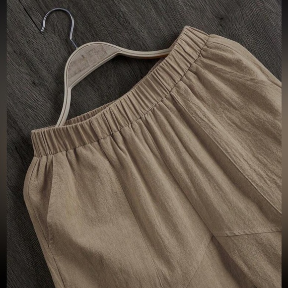 Casual Harem Khaki Drawstring Elastic Waist Pants NEW - Picture 4 of 6